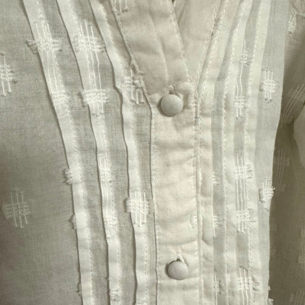 Zara Oyster Embroidered Blouse - Picture 5 of 10